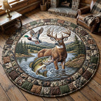 Wild Pursuit Round Mat Rug - washable non-slip printed rug