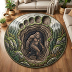 Wild Sentinel Round Mat Rug - washable non-slip printed rug