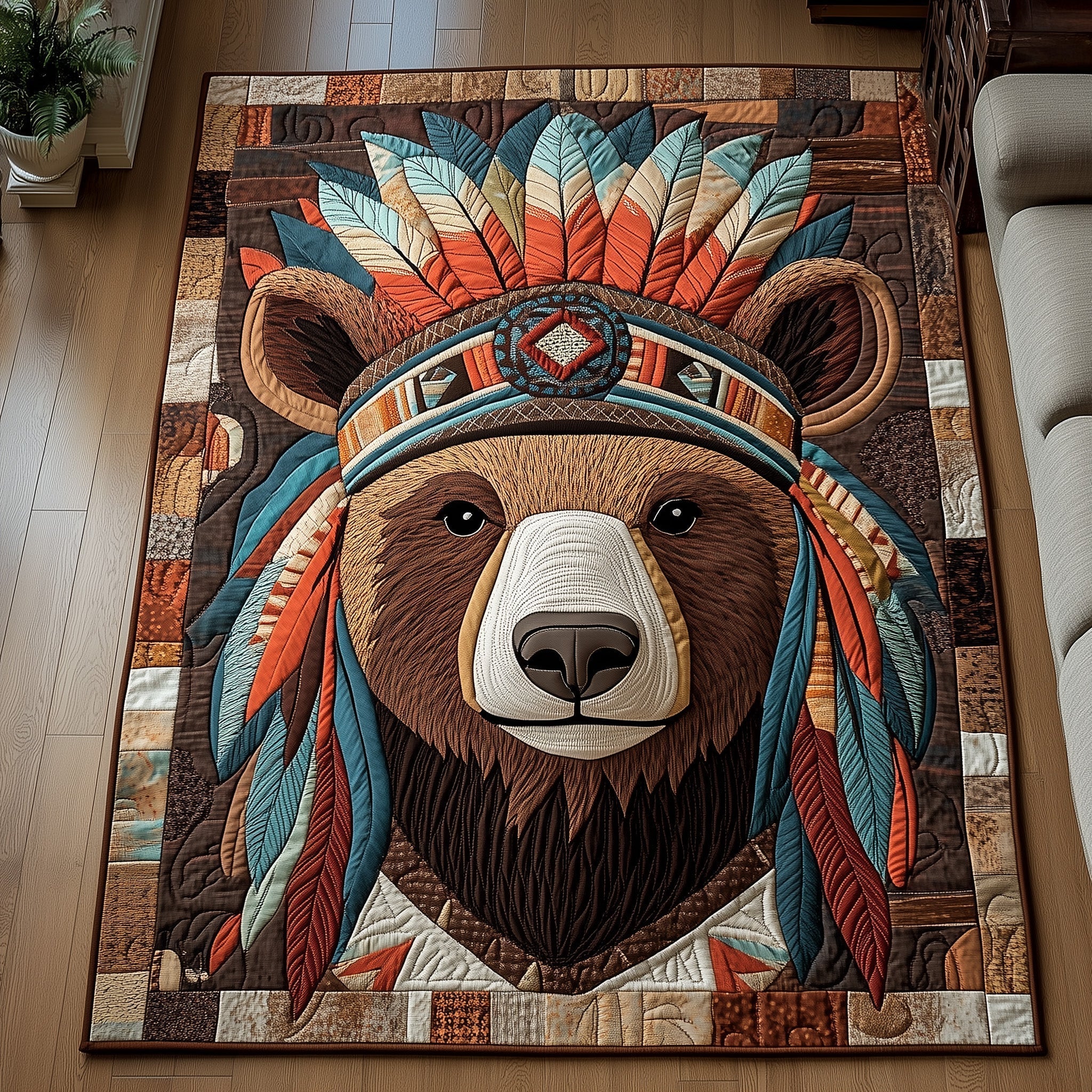 Wild Spirit area rug in a living room