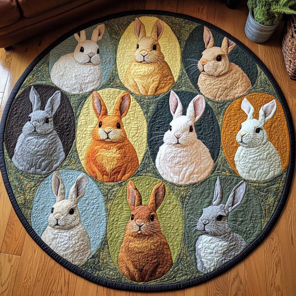 Wild Thumper Round Mat Rug - washable non-slip printed rug