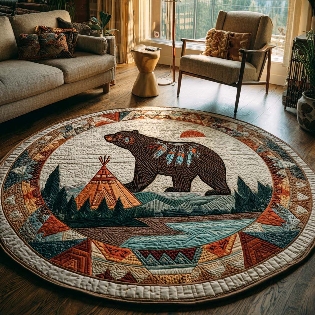 Wild Totem Round Mat Rug - Nature Design | Serene Home Decor
