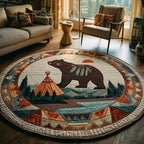 Wild Totem Round Mat Rug - washable non-slip printed rug