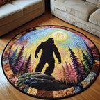 Wild Tracks Round Mat Rug - washable non-slip printed rug