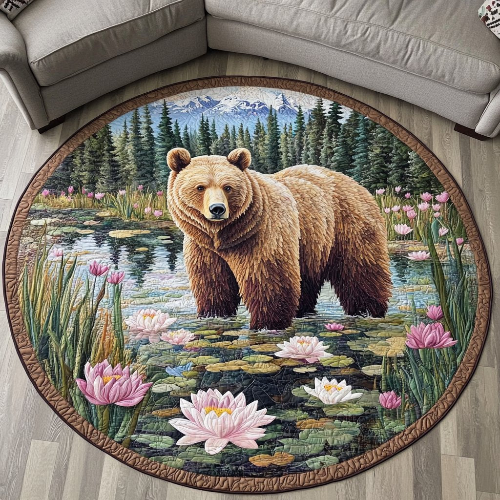 Wild Tracks Round Mat Rug - Nature Design | Serene Home Decor