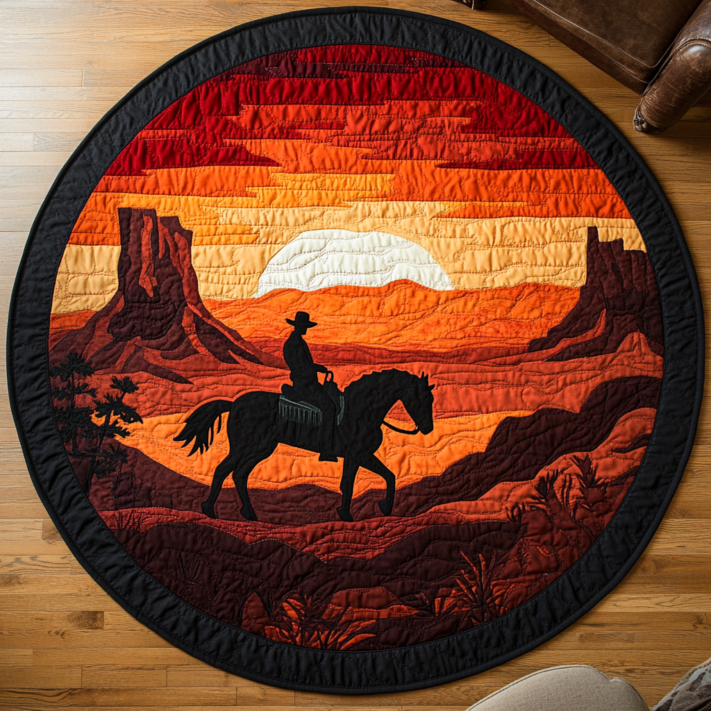 Wild West Round Mat Rug