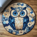 Wild Wisdom Round Mat Rug - washable non-slip printed rug