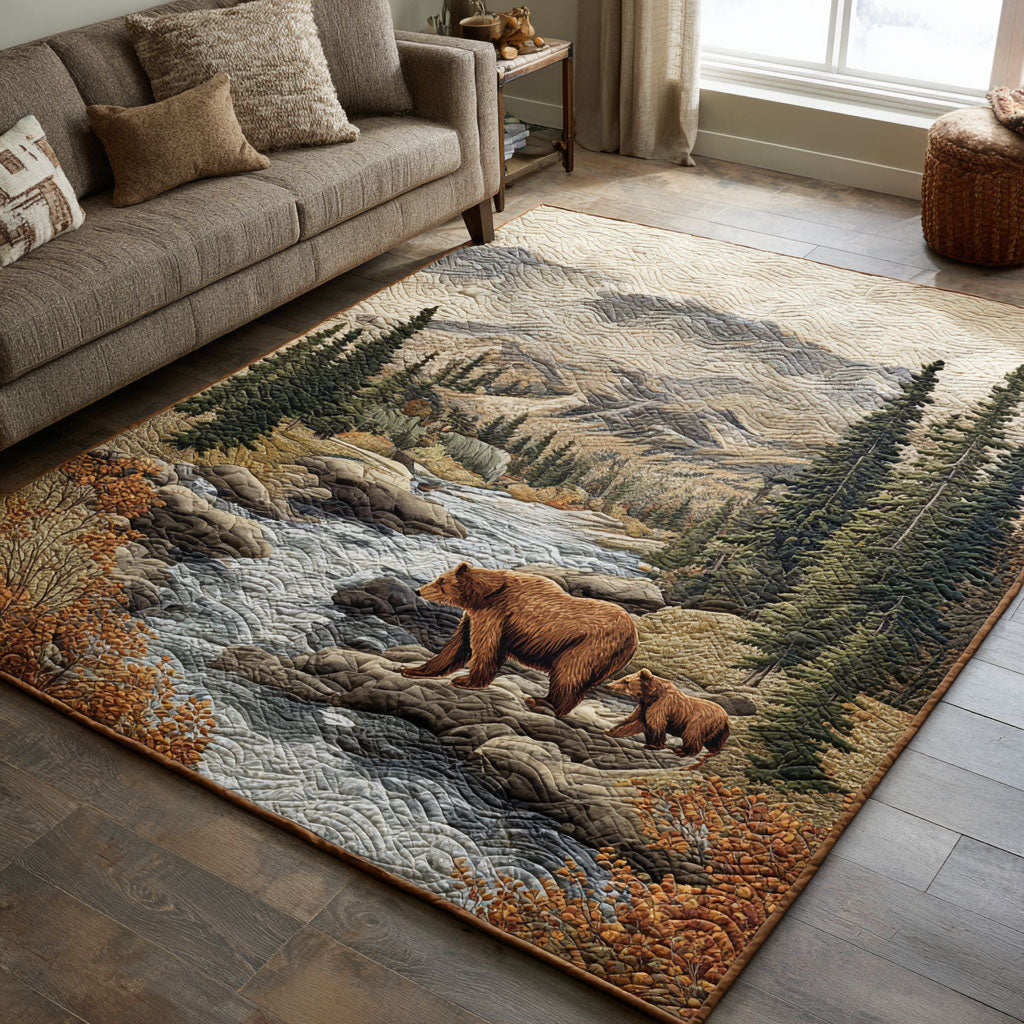 Wilderness Calm area rug in a living room