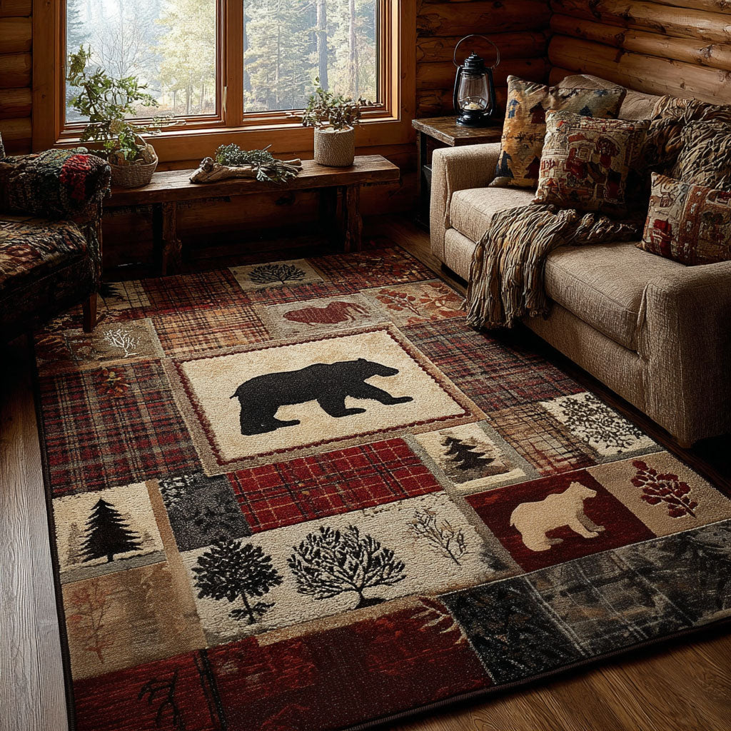 Wilderness Path area rug in a living room