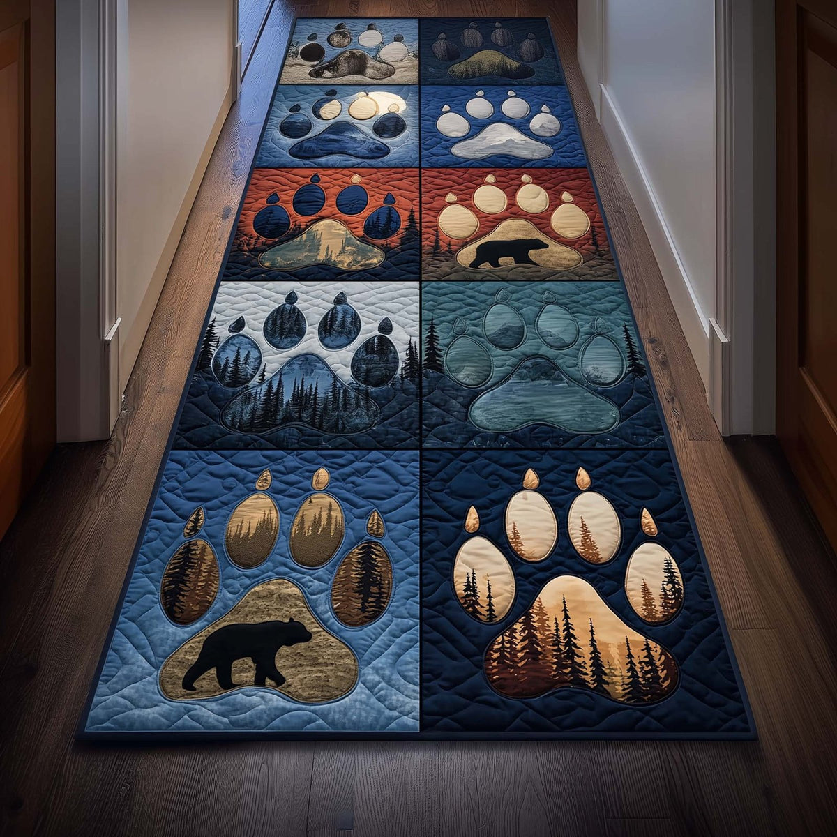 Wilderness Paw Runner Rug - Nature Design | Serene Runner Rug