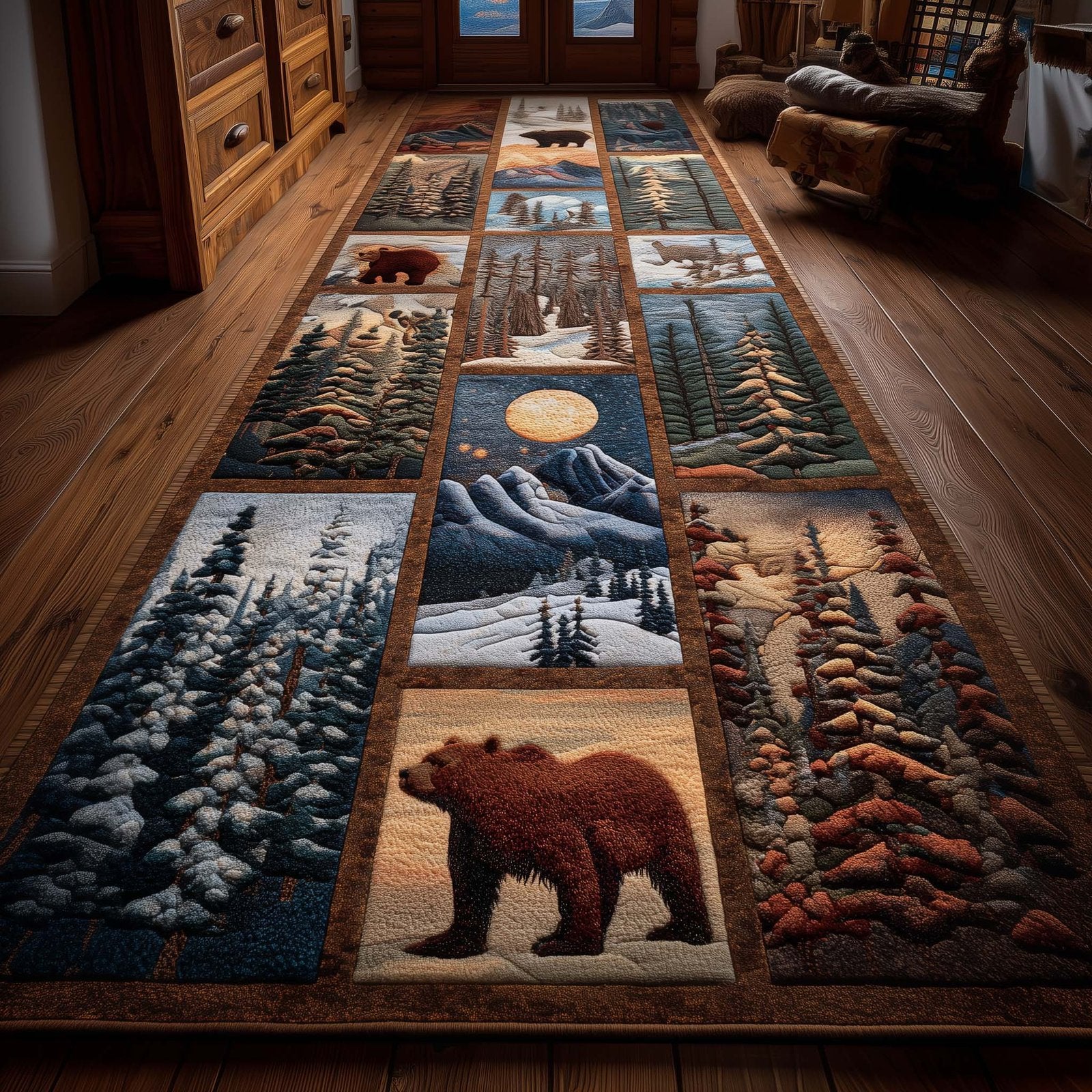 Wilderness Paw Runner Rug - Nature Design | Serene Runner Rug