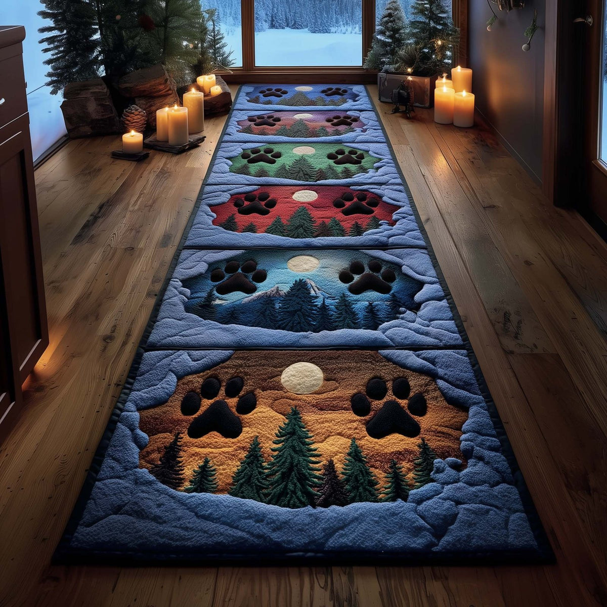 Wilderness Paw Runner Rug - Nature Design | Serene Runner Rug