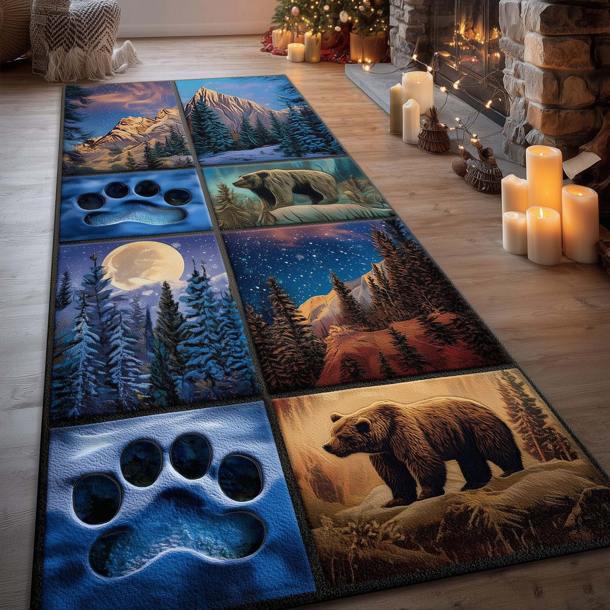Wilderness Paw Runner Rug - Nature Design | Serene Runner Rug