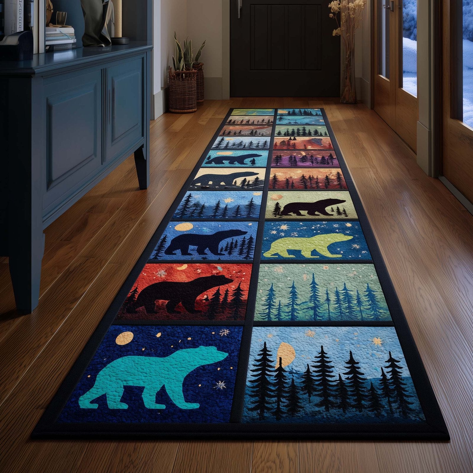 Wilderness Paw Runner Rug - Nature Design | Serene Runner Rug