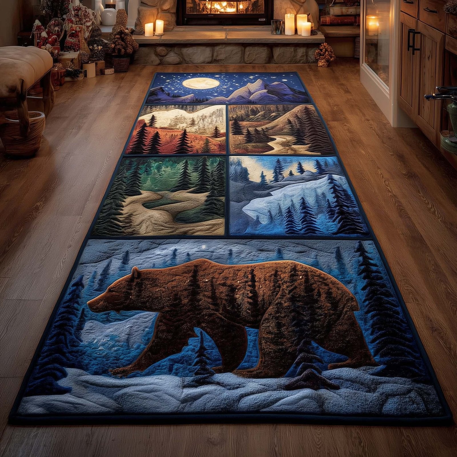 Wilderness Paw Runner Rug - Nature Design | Serene Runner Rug