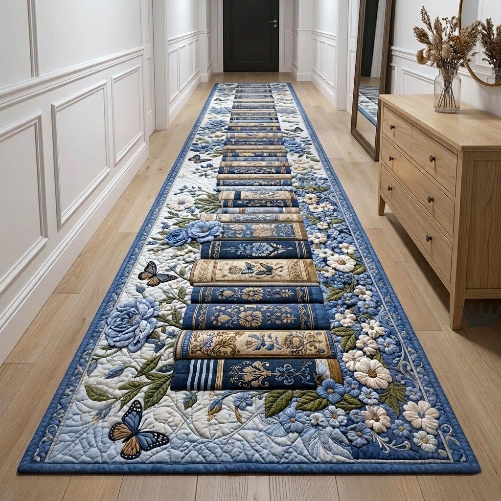 Wildflower Books Runner Rug - Nature Design | Serene Runner Rug