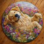Wildflower Dream Round Mat Rug - washable non-slip printed rug