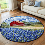 Wildflower Dreams Round Mat Rug - washable non-slip printed rug