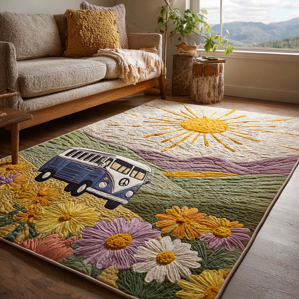 Wildflower Drive area rug in a living room