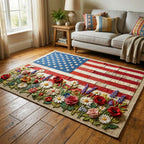 Wildflower Glory area rug in a living room