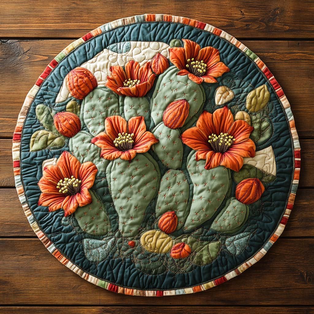 Wildflower Ridge Round Mat Rug - washable non-slip printed rug