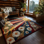 Wildflower Sunray area rug in a living room