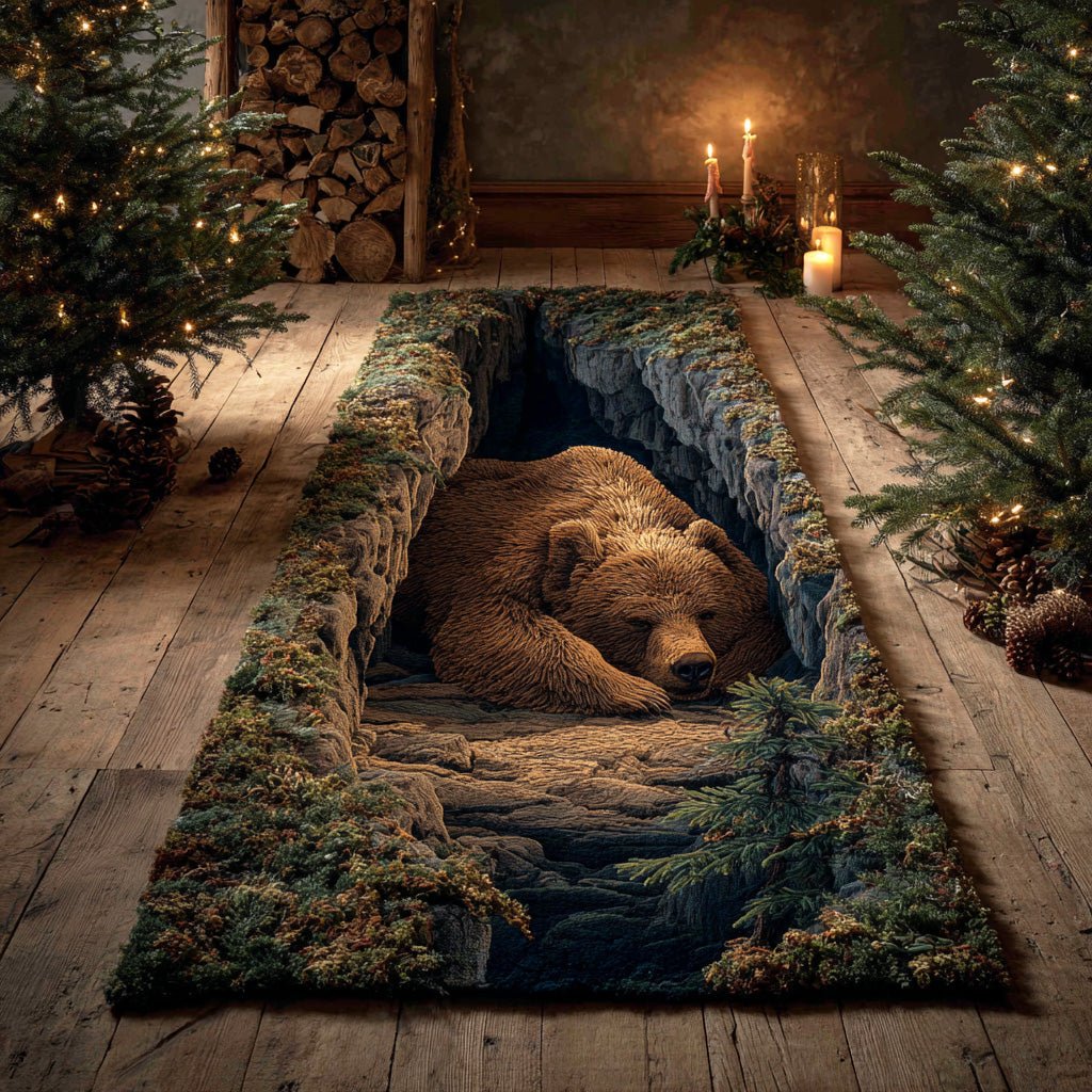 Wildwood Bear Runner Carpet Runner Rug - Cute Pet Design | Animal Printed Runner Rug