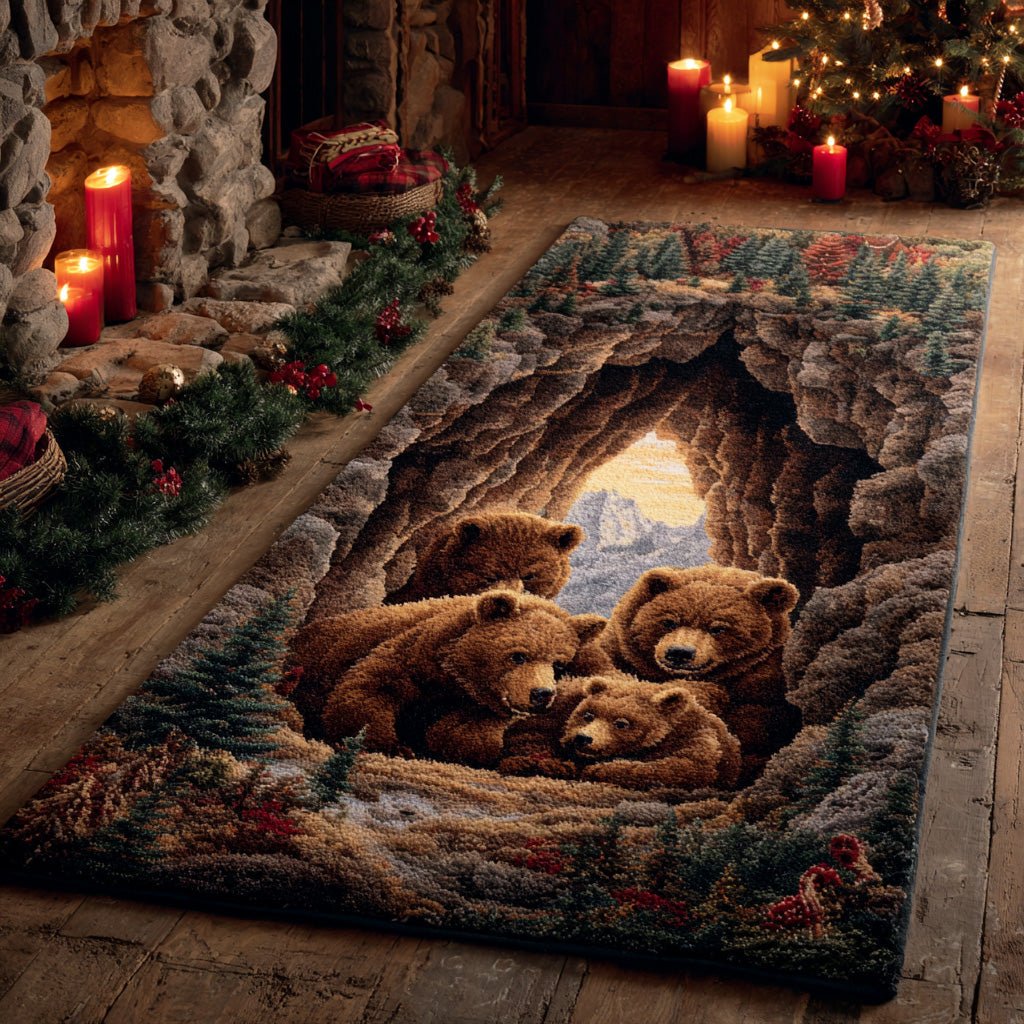 Willow Bear Runner Carpet Runner Rug - Cute Pet Design | Animal Printed Runner Rug