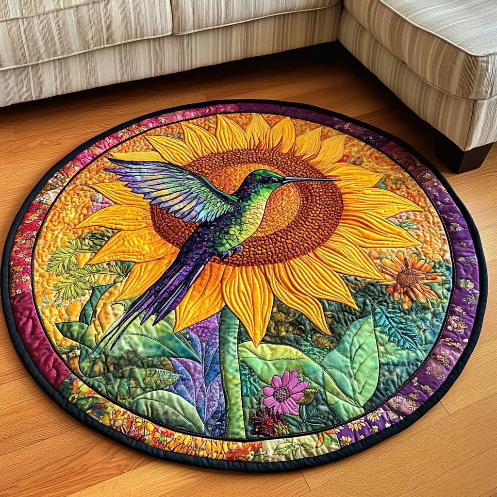 Wings of Nectar Round Mat Rug - Nature Design | Serene Home Decor