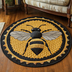 Wings of Nectar Round Mat Rug - washable non-slip printed rug