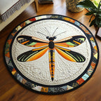 Wings of Serenity Round Mat Rug - washable non-slip printed rug