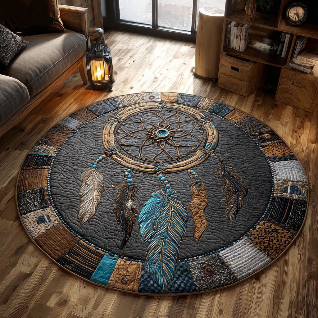 Wings of Sleep Round Mat Rug - washable non-slip printed rug