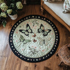 Wings of Spring Round Mat Rug - washable non-slip printed rug