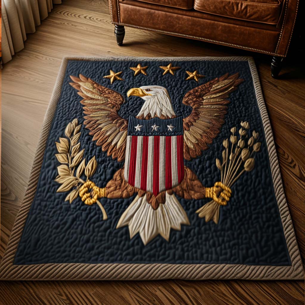 Wings of Valor area rug in a living room