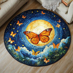 Wings of Wonder Round Mat Rug - Nature Design | Serene Home Decor