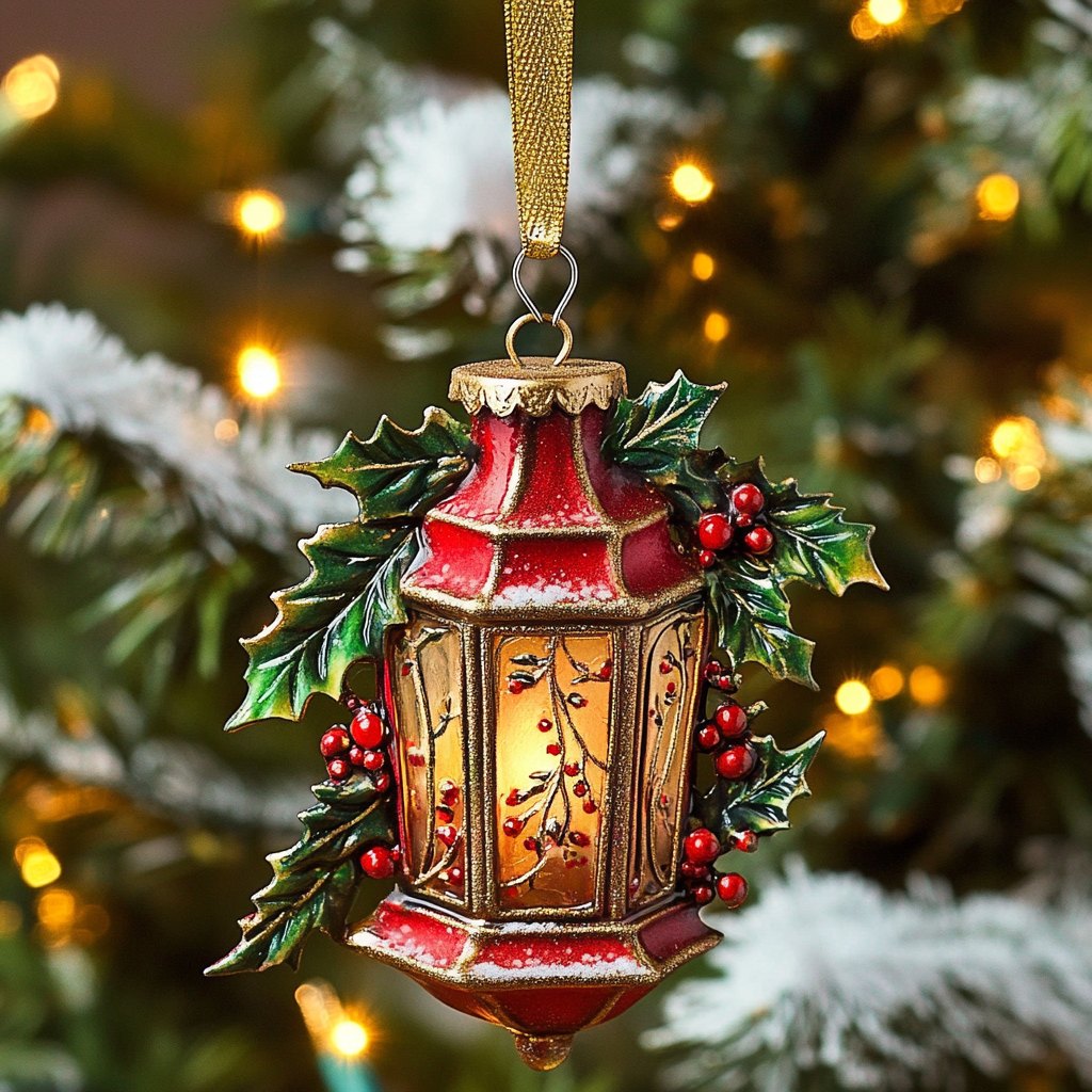 Evergreen Perch Christmas Ornament