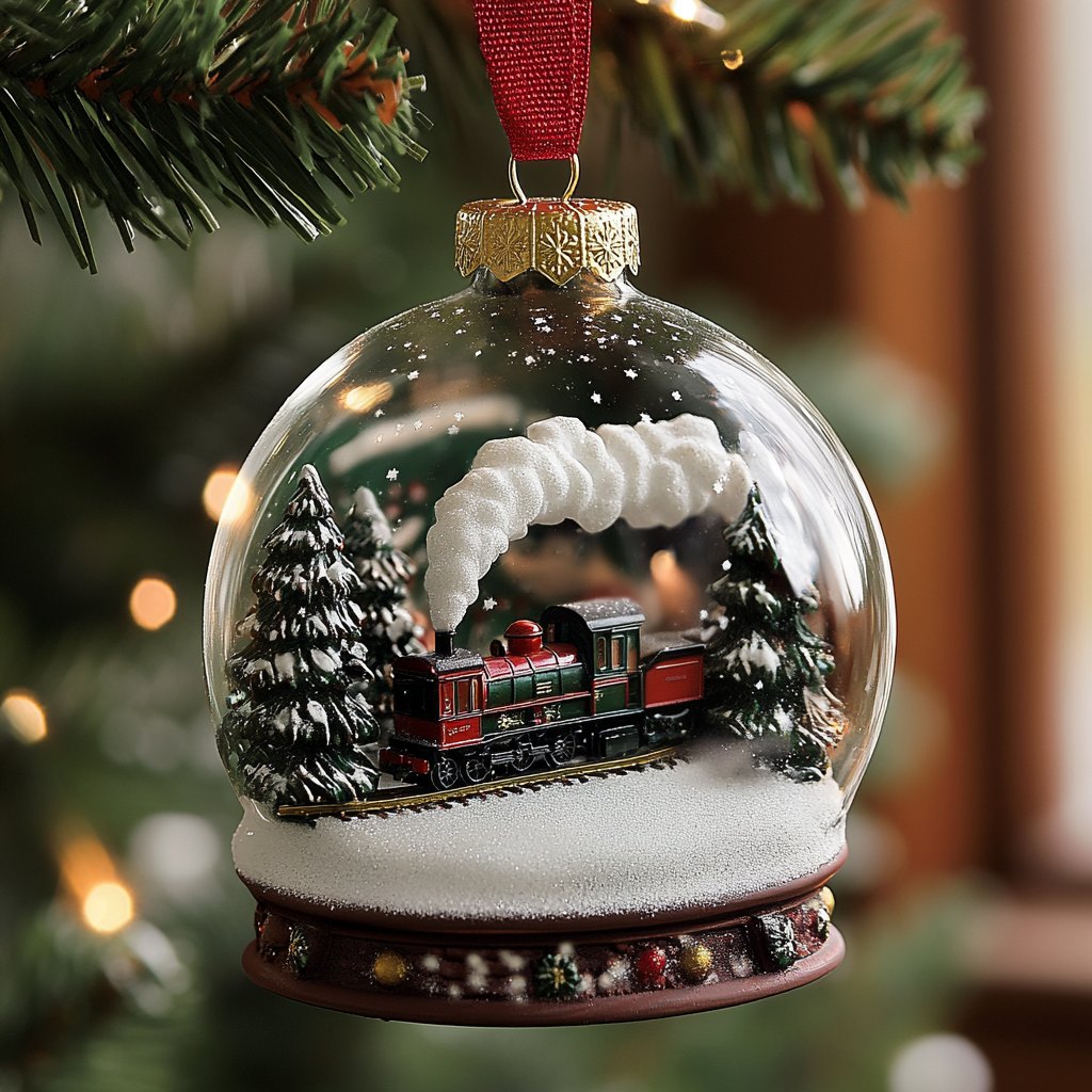 Snow Globe Train Ornament Christmas Ornament
