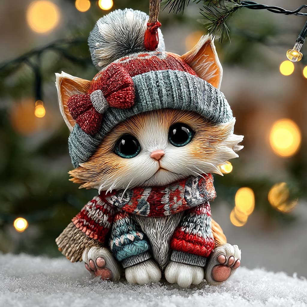 Winterkitty Christmas Ornament