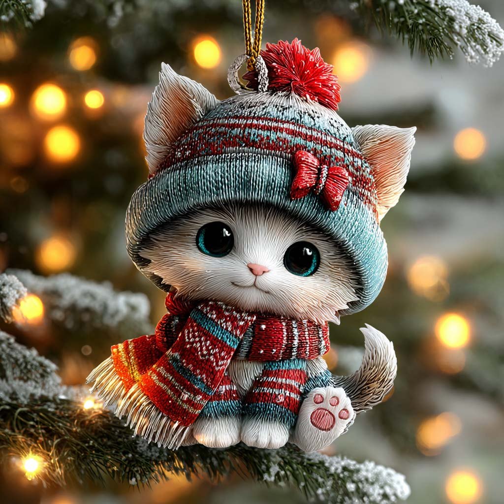 Wintermeow Christmas Ornament
