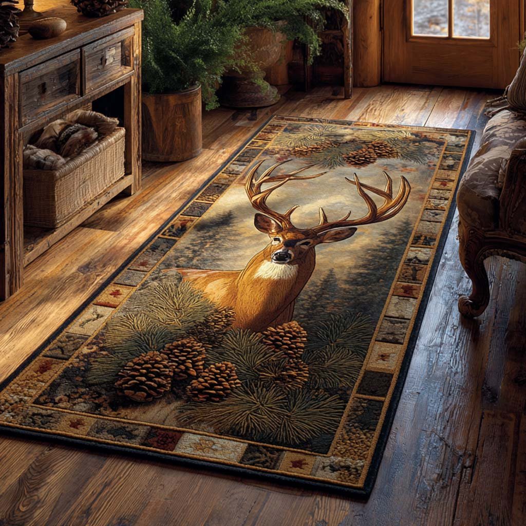 Winter Bloom Runner Carpet Runner Rug - Cute Pet Design | Animal Printed Runner Rug