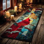 Winter Branch Cardinal Runner Carpet Runner Rug - Cute Pet Design | Animal Printed Runner Rug