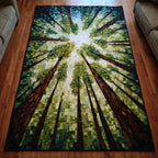 Winter Branches area rug in a living room