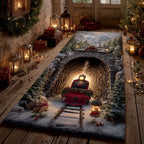 Winter Cave Journey Runner Carpet Runner Rug - Cute Pet Design | Animal Printed Runner Rug