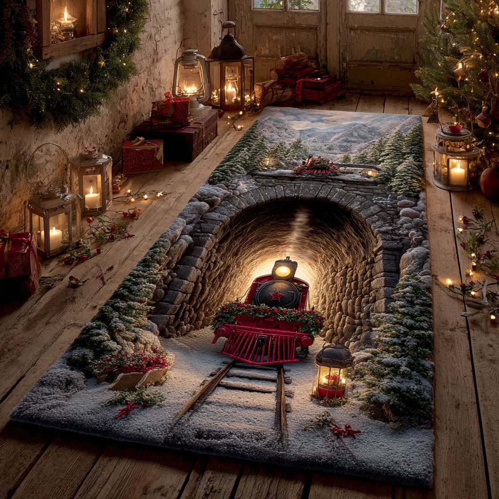 Winter Cave Journey Runner Carpet Runner Rug - Cute Pet Design | Animal Printed Runner Rug