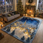 Winter Charm area rug in a living room