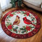 Winter Crimson Guard Round Mat Rug - washable non-slip printed rug