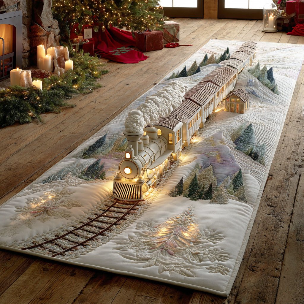 Winter Dreamline Train Runner Carpet Runner Rug - Cute Pet Design | Animal Printed Runner Rug