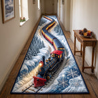 Winter Express Runner Rug - Nature Design | Serene Runner Rug - washable non-slip printed rug