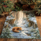 Winter Fox area rug in a living room