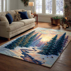 Winter Glow area rug in a living room