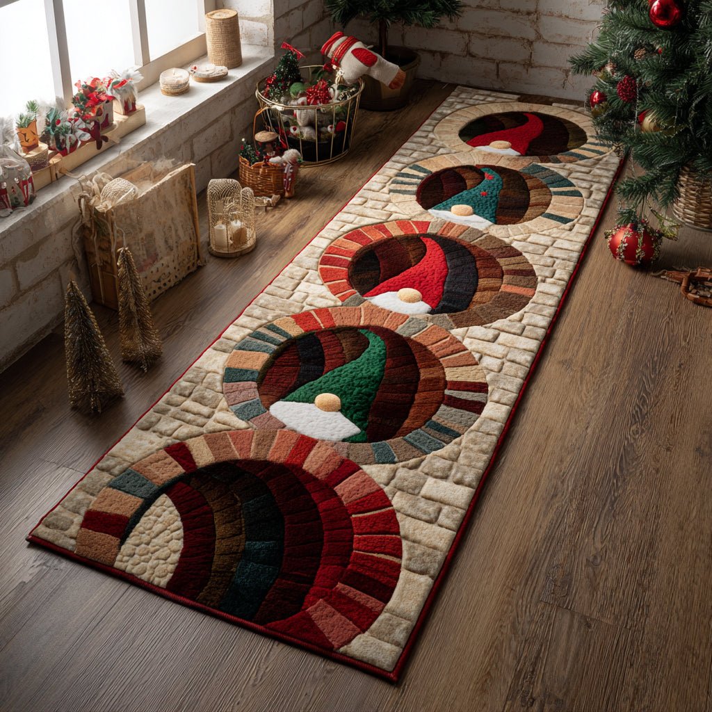 Winter Gnome Walk Runner Carpet Runner Rug - Cute Pet Design | Animal Printed Runner Rug